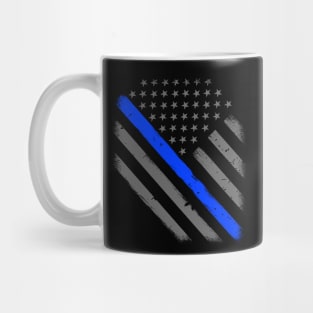 Thin Blue Line American Flag Mug